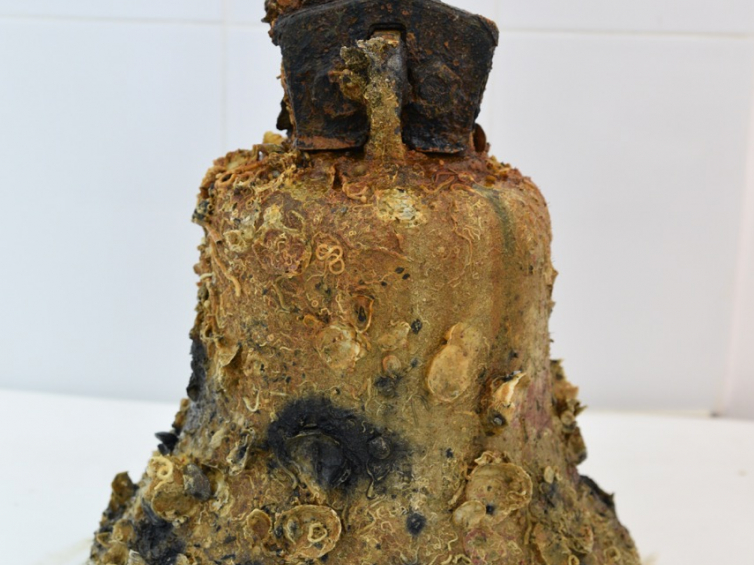 Dzwon niszczyciela ORP „Kujawiak”. Źródło: Heritage Malta