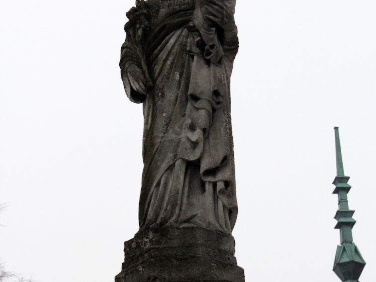 Figura św. Józefa w Wilamowicach przed odrestaurowaniem. Fot. Sz. Tracz