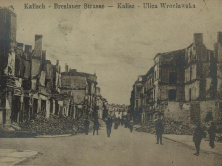 Kalisz ul. Wrocławska 1914 r. Źródło: BN Polona