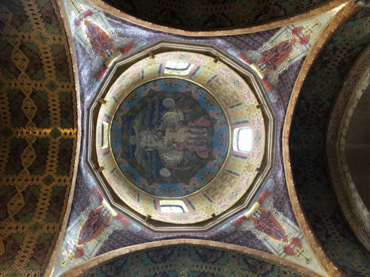 Mozaika na sklepieniu kopuły katedry ormiańskiej. Fot. MKiDN