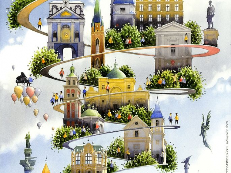 Kolaż – wystawa „Tytus Brzozowski. 12 miast”. Źródło: Instytut POLONIKA