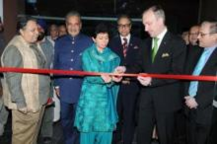 Uroczyste otwarcie wystawy przez Ministrów Kultury Indii i Polski w Narodowej Galerii w New Delhi.