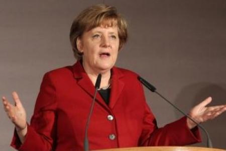 Kanclerz Angela Merkel na dorocznym przyjęciu Związku Wypędzonych (BdV). Fot. PAP/EPA