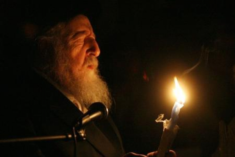 Naczelny Rabin Galicji Edgar Gluck w synagodze Tempel w Krakowie. Fot. PAP/J. Bednarczyk