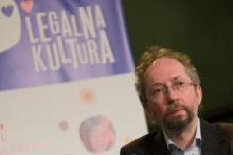 Konferencja prasowa kampanii "Legalna Kultura". Nz. reżyser Maciej Ślesicki. Fot. PAP/S. Leszczyński