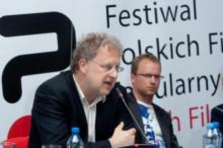 Gdynia Film Festival. Nz. aktor Maciej Stuhr i reżyser Dariusz Jabłoński. Fot. PAP/S. Leszczyński 