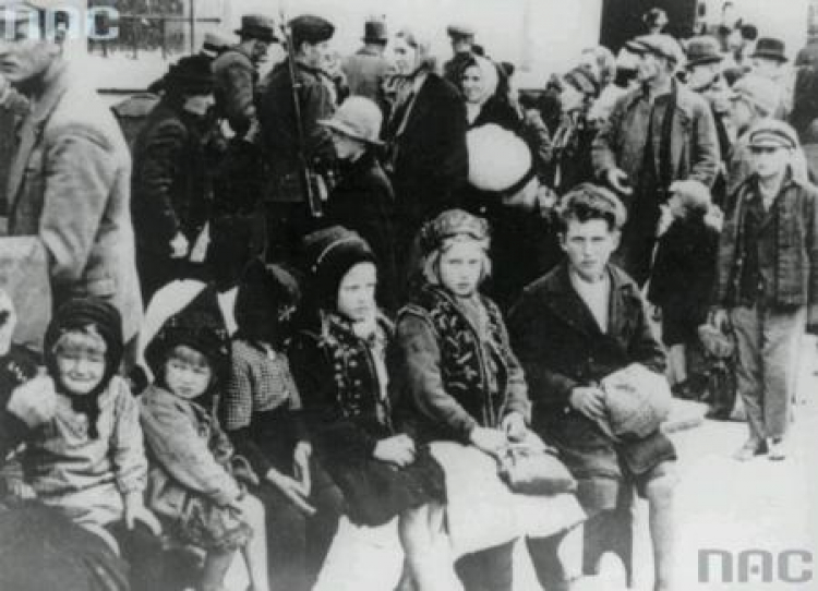 Dzieci z Zamojszczyzny oddzielone od rodziców podczas wysiedleń. 1942 - 1943 r. Fot. NAC