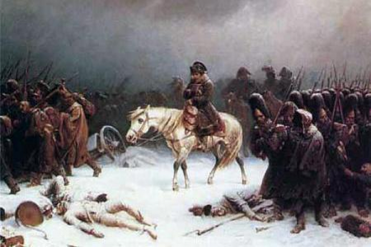 Adolf Northern, "Odwrót Napoleona spod Moskwy". Fot. Wikimedia Commons 