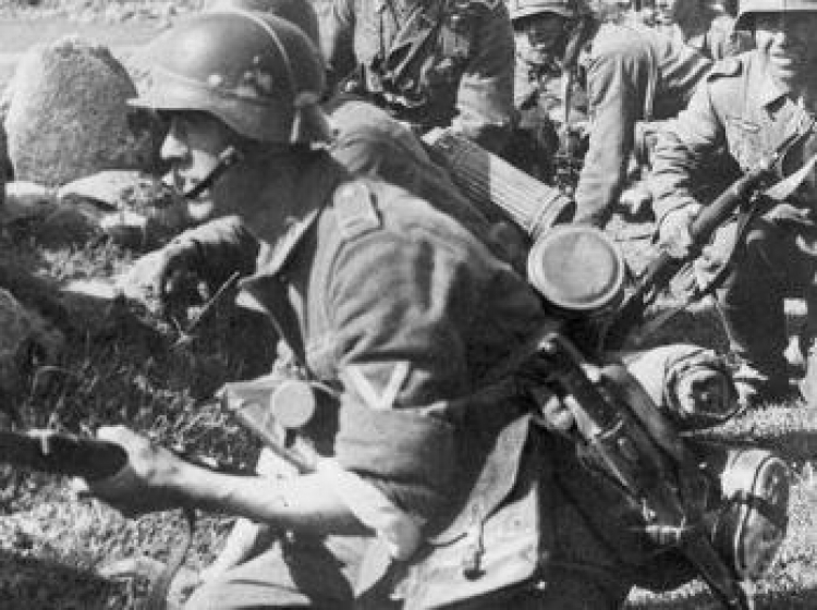 Piechota niemiecka na froncie wschodnim, czerwiec 1941 r. Fot. NAC
