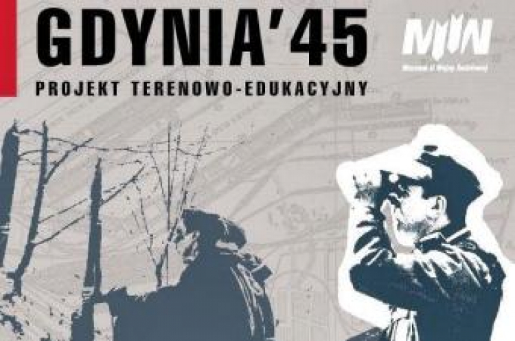 Plakat projektu "Gdynia '45". Źródło: Muzeum II Wojny Światowej Plakat projektu "Gdynia '45". Źródło: Muzeum II Wojny Światowej