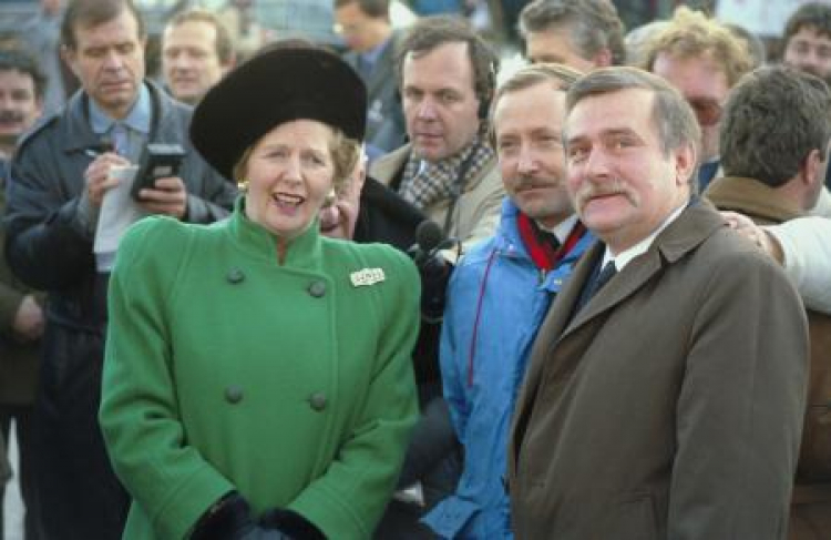 Gdańsk 1988. Oficjalna wizyta premier Wielkiej Brytanii Margaret Thatcher w Polsce. Fot. PAP/W. Kryński