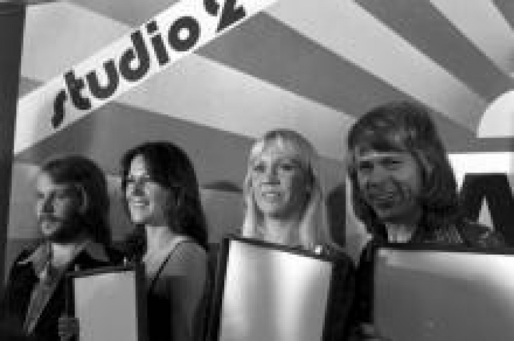 ABBA w telewizyjnym Studio 2. 1976 rok. Fot. PAP/I.Radkiewicz