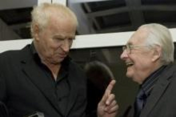 Janusz Głowacki i Andrzej Wajda. Fot.PAP/P.Kula Janusz Głowacki i Andrzej Wajda. Fot.PAP/P.Kula