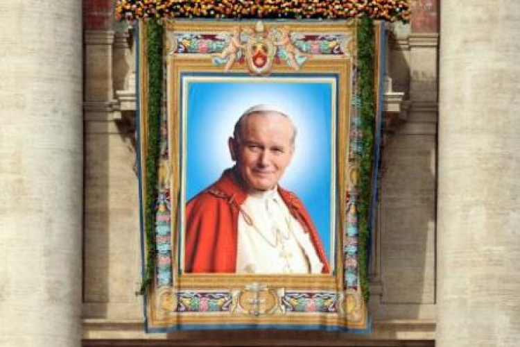 Portret błogosławionego Jana Pawła II. Fot. PAP/R. Pietruszka 