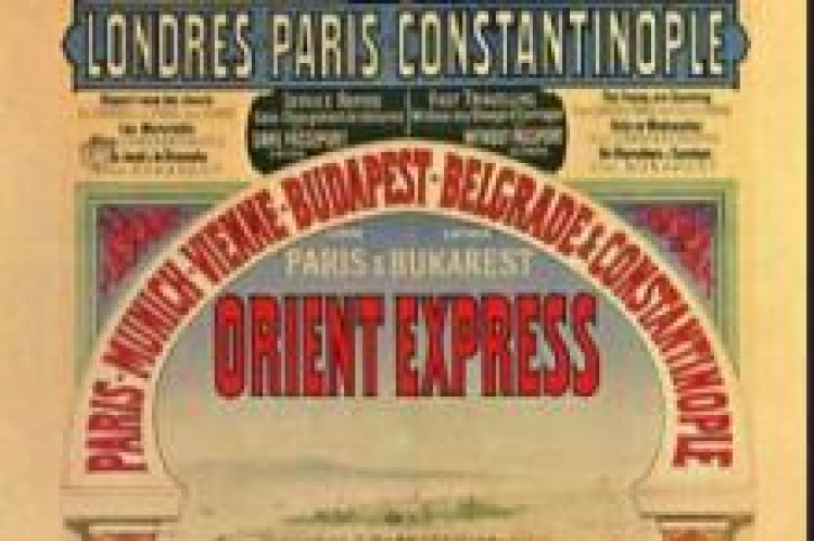 Plakat reklamowy Orient Expressu. Źródło: Wikimedia Commons
