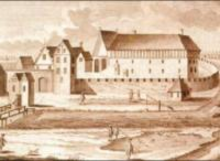 Zamek w raciborzu na przełomie XVII i XVIII w. Źródło: Wkimedia Commons