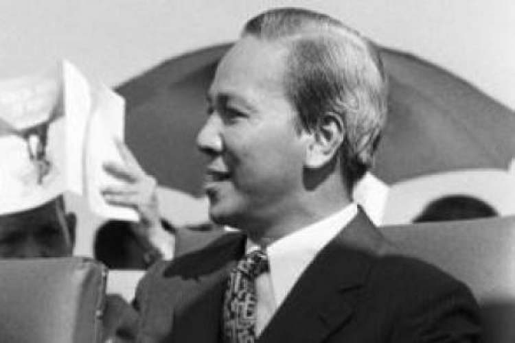 Gen. Nguyen Van Thieu prezydent Wietnamu Południowego. Sajgon. Listopad 1972. Fot. PAP/EPA