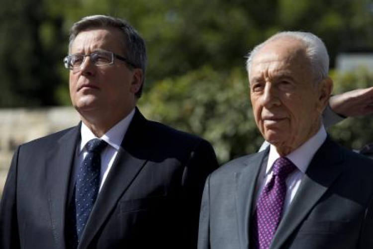 Prezydent RP Bronisław Komorowski i prezydent Izraela Szimon Peres. Fot. PAP/J. Turczyk