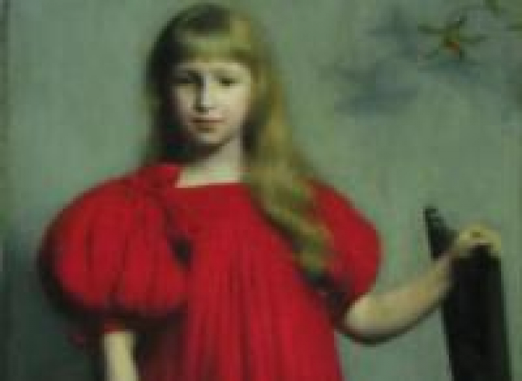 "Portret dziewczynki w czerwonej sukience" Pankiewicza. Fot. Muzeum Narodowe w Kielcach