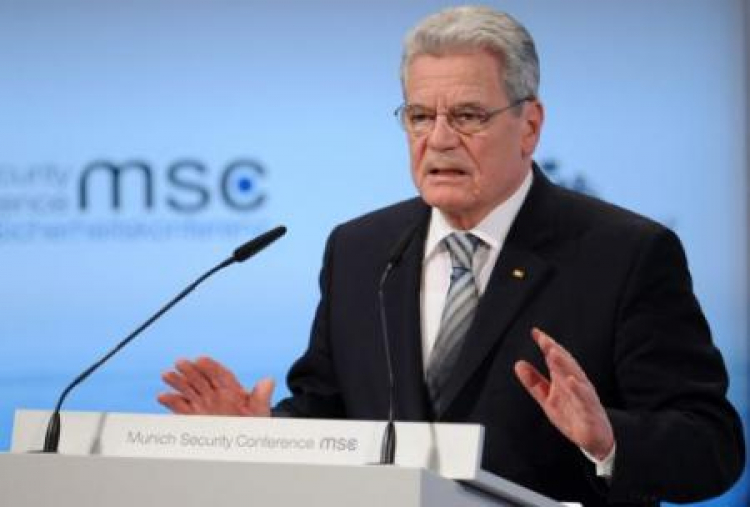 Prezydent Niemiec Joachim Gauck podczas 50. Monachijskiej Konferencji Bezpieczeństwa. Fot. PAP/EPA