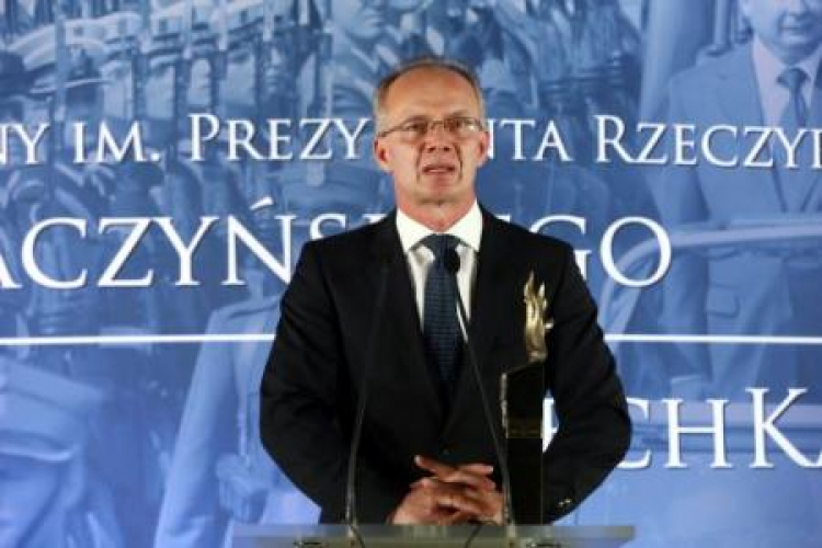 Profesor Krzysztof Szwagrzyk odebrał nagrodę im. Prezydenta RP Lecha Kaczyńskiego. Fot. PAP/T. Gzell