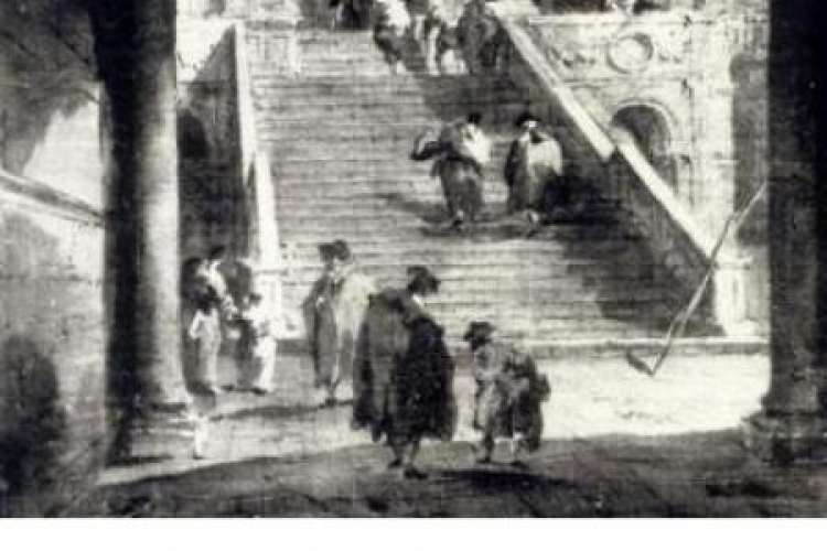 Obraz "Schody pałacowe" Francesco Guardiego. Źródło: MKiDN