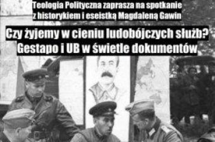 spotkanie z Magdaleną Gawin "Między gestapo a UB. Pensjonat Jadwigi Długoborskiej". Źródło: Teologia Polityczna