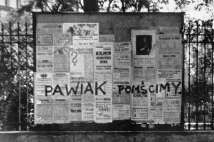 "Pawiak pomścimy" - Warszawa, lata okupacji. Fot. PAP/CAF
