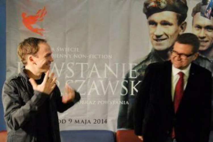 Pomysłodawca fabuły filmu, Jan Komasa i dyrektor Muzeum Powstania Warszawskiego Jan Ołdakowski. Fot. PAP/G. Jakubowski 