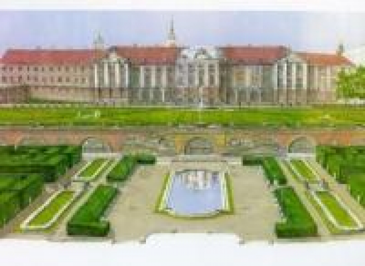 Wizualizacja zrekonstruowanych ogrodów. Źródło:Zamek Królewski w Warszawie