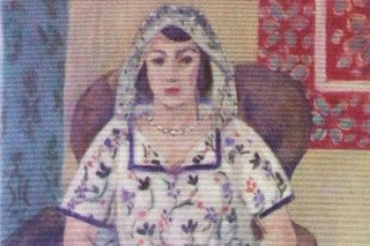  Fragment obrazu Matisse'a "Siedząca kobieta" z kolekcji Gurlitta. Fot. PAP/EPA