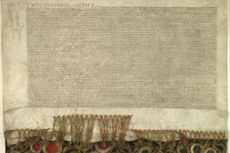 Unia lubelska z dnia 1 VII 1569. Archiwum Główne Akt Dawnych, Zbiór dokumentów pergaminowych, sygn. 5627.