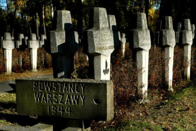 Kwatera powstańcza na Cmentarzu Wojskowym na Powązkach. Fot. PAP/M. Angiel Kwatera powstańcza na Cmentarzu Wojskowym na Powązkach. Fot. PAP/M. Angiel