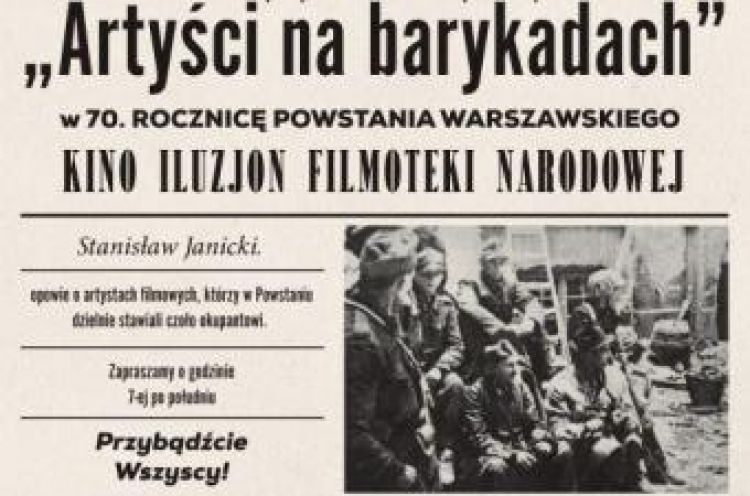 Artyści na barykadach w kinie Iluzjon. Źródło: Filmoteka Narodowa