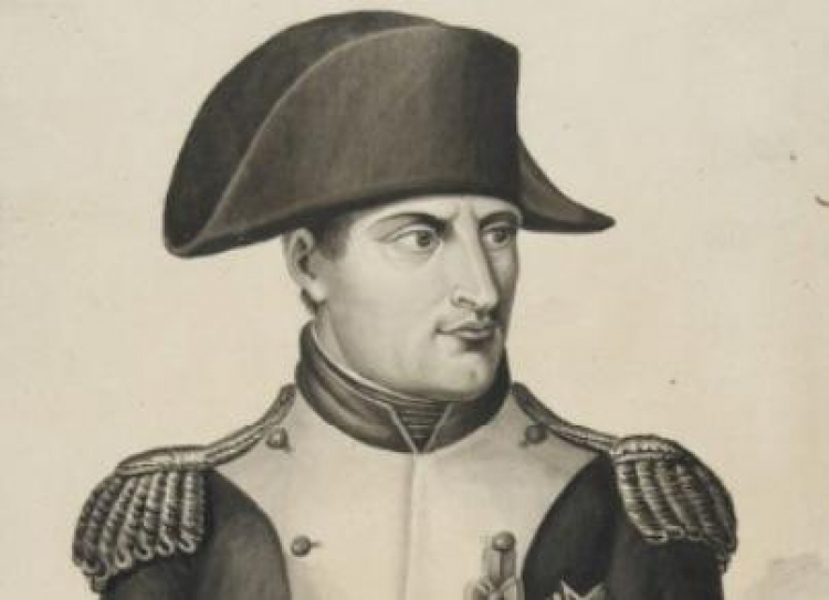 Portret Napoleona Bonaparte. Rys. Wojciech Eljasz. Źróło: BN Polona 