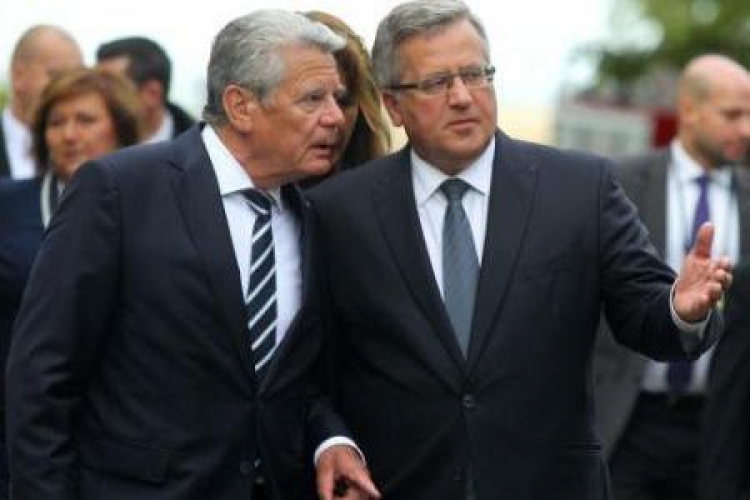 Prezydenci RFN J.Gauck i RP B.Komorowski. Uroczystości 75. rocznicy wybuchu II wojny na Westerplatte. Fot. PAP/P.Wittman