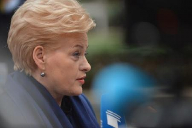 Prezydent Litwy Dalia Grybauskaite. Fot. PAP/EPA