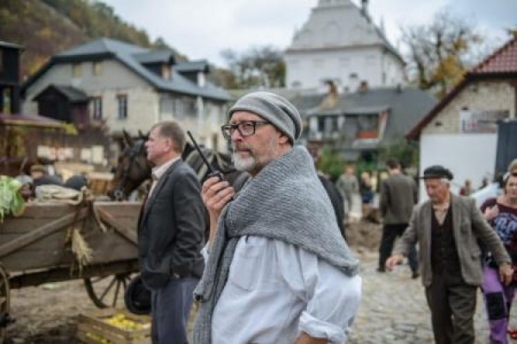 Wojciech Smarzowski na planie swojego najnowszego filmu „Wołyń”. Kazimierz Dolny, 15.10.2014. Fot. PAP/W. Pacewicz