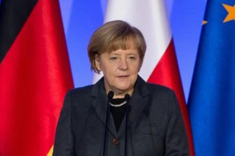 Kanclerz Niemiec Angela Merkel w Krzyżowej. Fot. PAP/M. Kulczyński