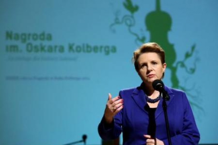 Minister kultury Małgorzata Omilanowska podczas uroczystości wręczenia nagród im. Oskara Kolberga. Fot. PAP/T. Gzell