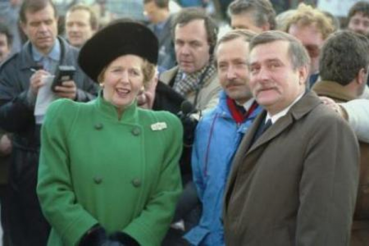 Margaret Thatcher i Lech Wałęsa. Gdańsk 04.11.1988 r. Fot. PAP/W. Kryński