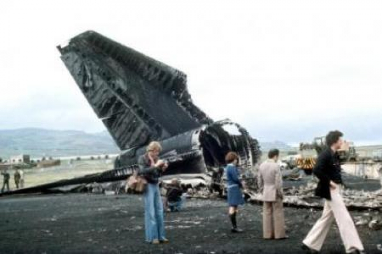 Miejsce katastrofy lotniczej na Teneryfie, na Wyspach Kanaryjskich z 27 marca 1977 r. Fot. PAP/EPA