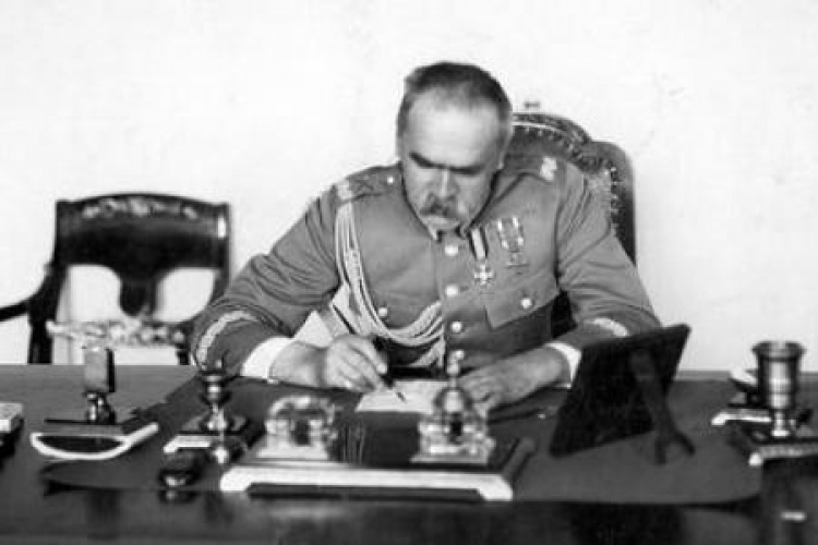 Marszałek Józef Piłsudski w Belwederze. Źródło: NAC