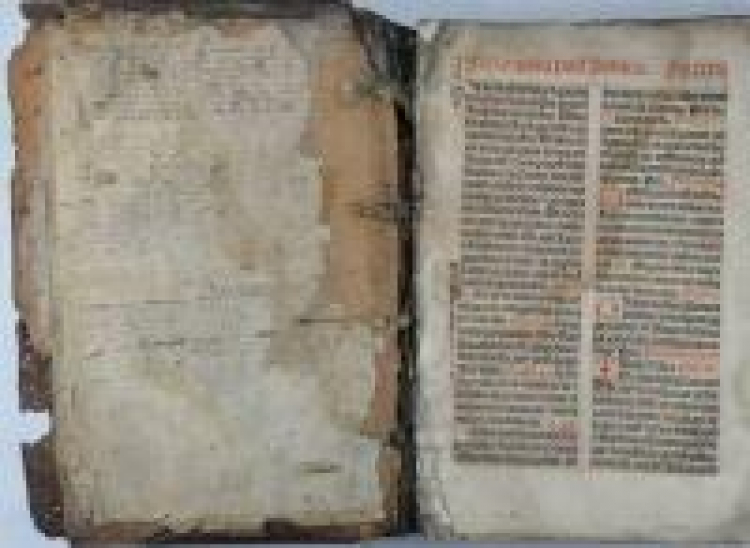 Najstarszy mszał wydrukowany w Polsce odnalaziony w zbiorach Książnica Cieszyńska. Źródło: Książnica Cieszyńska