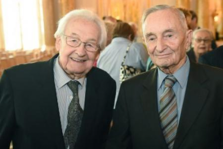 Andrzej Wajda i Henryk Samsonowicz. Fot. PAP/R. Guz. Fot. PAP/R. Pietruszka