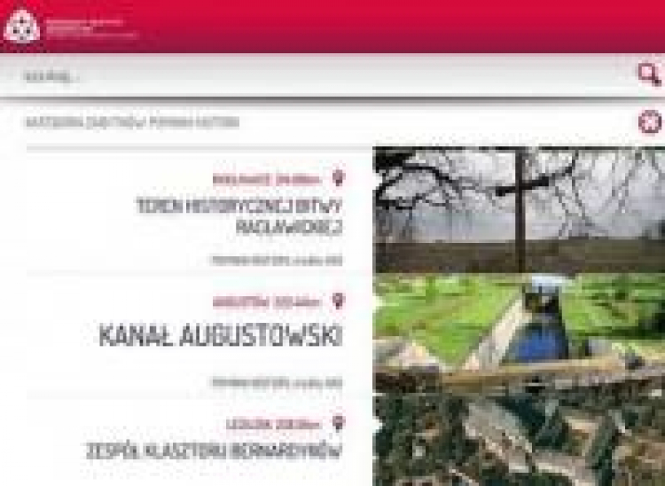 Aplikacja mobilna Narodowego Instytutu Dziedzictwa „Zabytki w Polsce”. Źródło: Narodowy Instytut Dziedzictwa