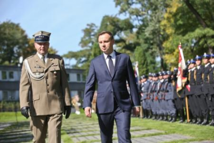 Prezydent A. Duda podczas otwarcia Muzeum Katyńskiego. Fot. PAP/R. Guz