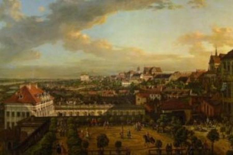 Widok Warszawy z tarasu Zamku Królewskiego 1773 r. Bernardo Bellotto zw. Canaletto. Źródło: Muzeum Narodowe w Warszawie