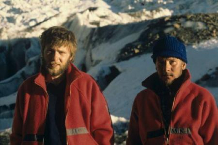 Artur Hajzer (L) i Jerzy Kukuczka. Polska wyprawa na Annapurnę. Nepal 1987. Fot. PAP/Archiwum rodzinne Jerzego Kukuczki