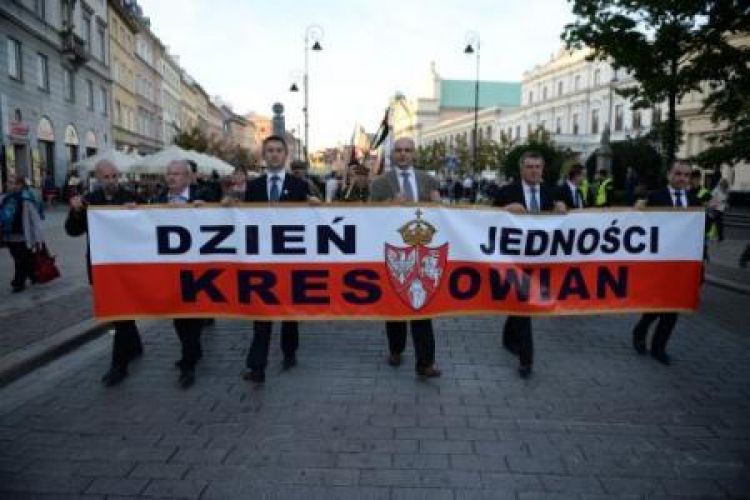 Marsz Godności Rzeczypospolitej w stolicy podczas obchodów Dnia Jedności Kresowian. Fot. PAP/J. Turczyk